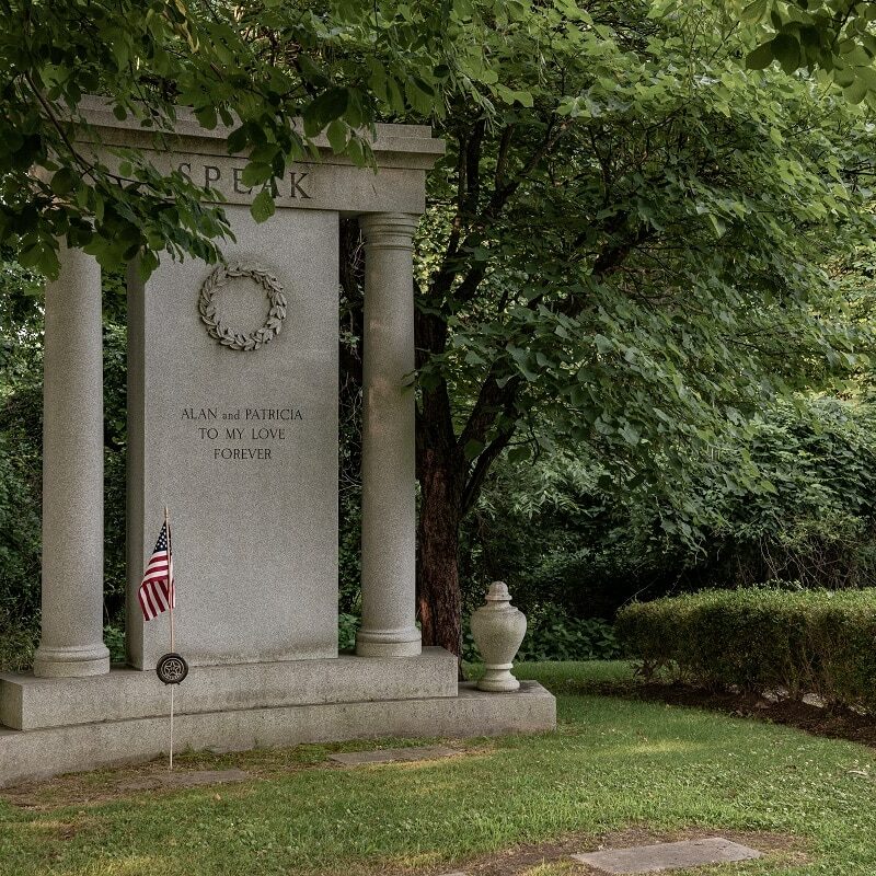 Beautiful crafted, custom upright headstone