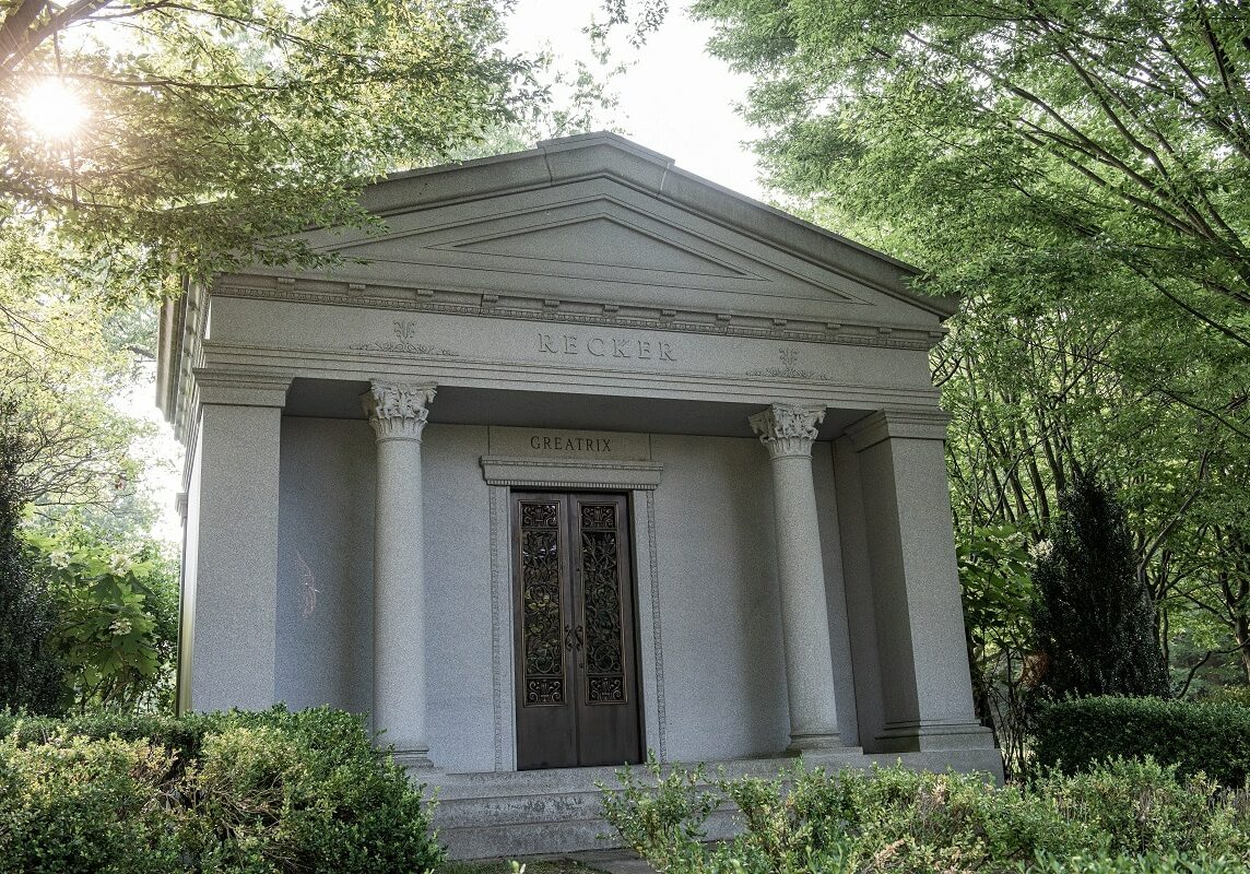 Dio + Co. custom, luxury walk-in mausoleum (private family mausoleum)