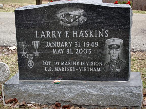 Custom military upright memorial