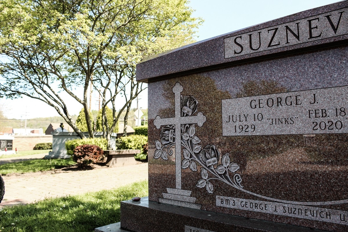 Outdoor, double crypt mausoleum